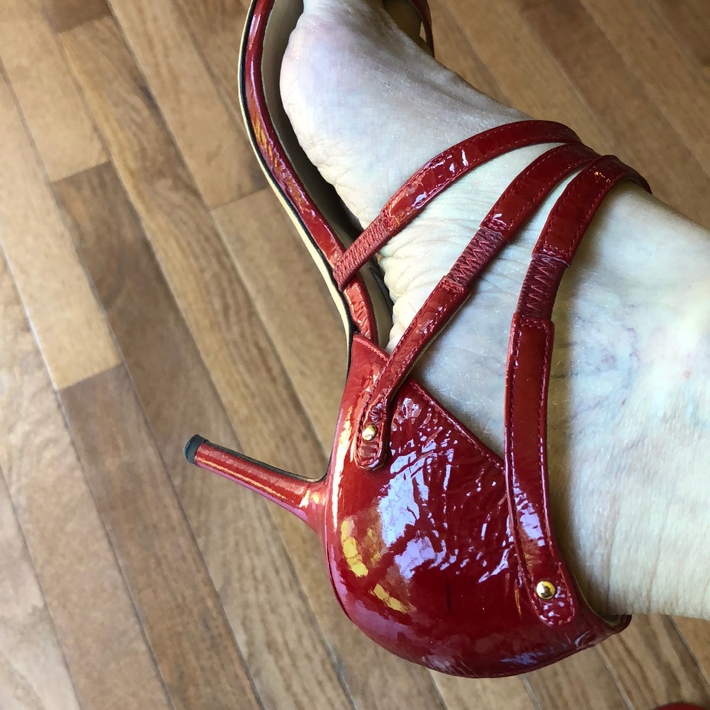 ✨HPx3✨Jimmy Choo Red Patent Leather Heels 38 - Picture 9 of 9
